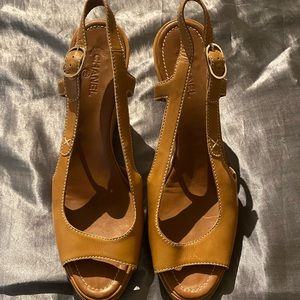 Chanel Leather Slingback Wedges